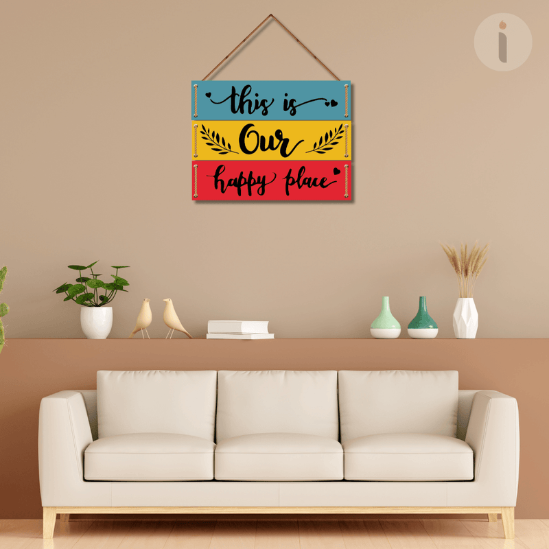 This is our happy place wall hanging