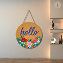 Hello Wooden Wall Hanging - ICraft asia