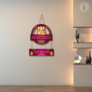 Vakratanda Mahakaya mantra ganeshy namah Wooden Wall Hanging - ICraft asia