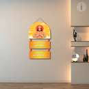 Lord Hanuman & Mantra Wooden Wall Hanging - ICraft asia