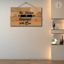 This Kitchen is Seasoned With Love' Wooden Wall Hanging - ICraft asia
