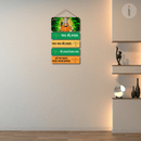 Jai Shree Shyam Wooden Wall Hanging - ICraft asia