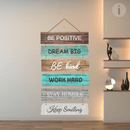 Be Positive Decorative Wall Hanging Wooden Art - ICraft asia