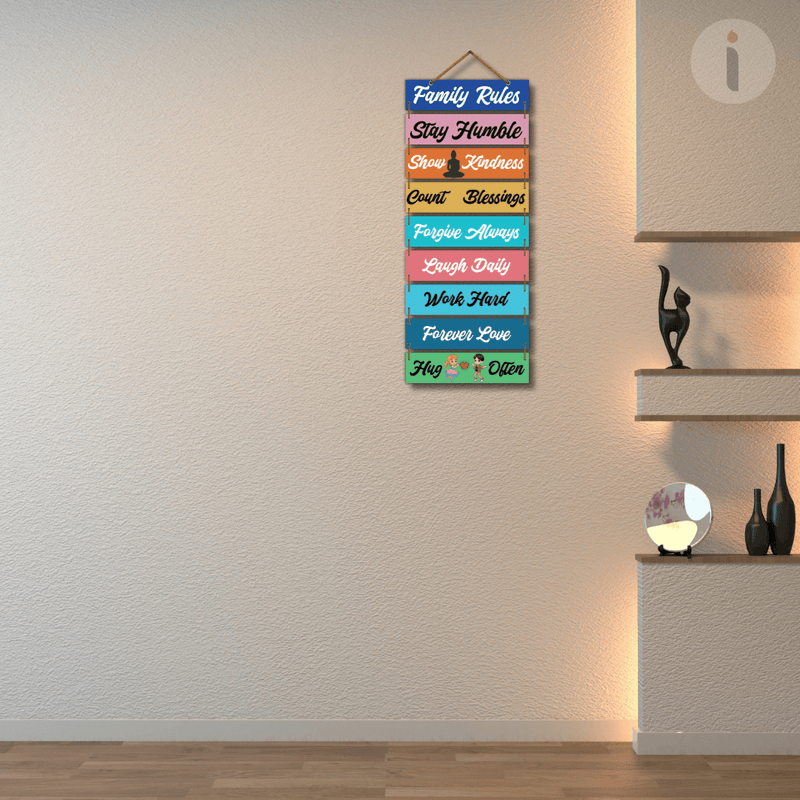 Family rules wall hanging