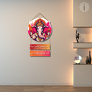 Shree Vakratunda Mahakaya Mantra With Photo Wooden Wall Hanging - ICraft asia