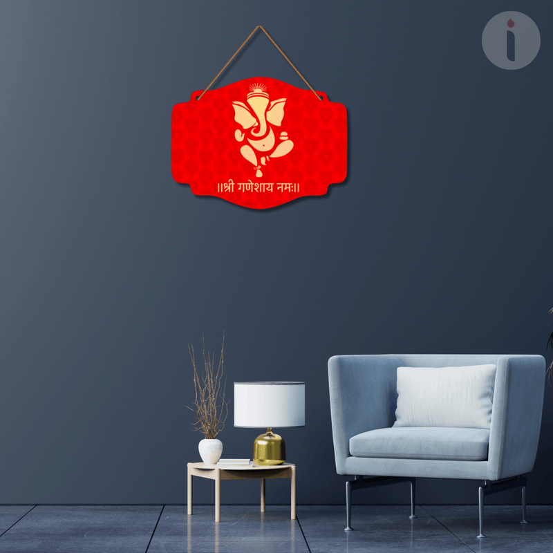 Gold Ganapati Wall Hanging