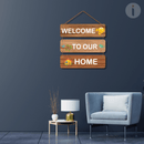 Welcome To Our Home Wooden Wall Hanging - ICraft asia