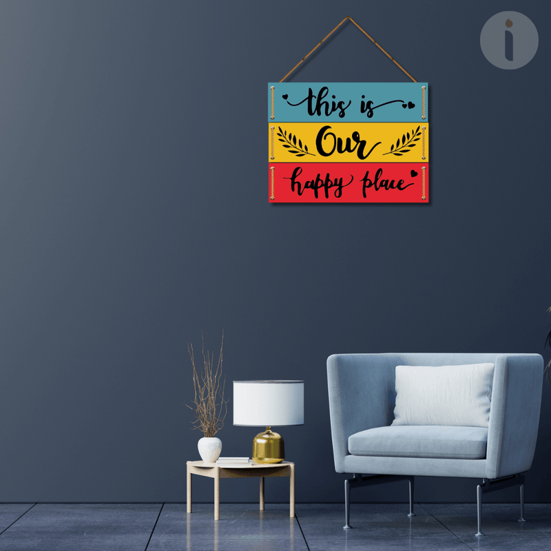 This is our happy place wall hanging