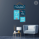 Family Rules Be Happy Wooden Wall Hanging - ICraft asia
