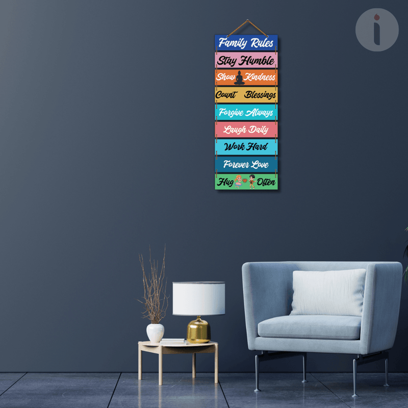 Family rules wall hanging