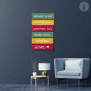 Welcome To Our Home Decorative Wooden Wall Hanging - ICraft asia