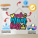Wife-Mom Boss Wooden Wall Hanging - ICraft asia