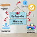 Our Happy Place Decorative Wooden Wall Hanging - ICraft asia