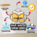 Save Water Drink Beer Wooden Wall Hanging - ICraft asia