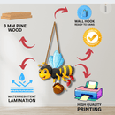 Honey Bee Decorative Wall Hanging Wooden Art - ICraft asia