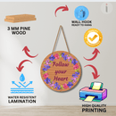 Follow Your Heart Wooden Wall Hanging - ICraft asia