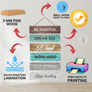 Be Positive Decorative Wall Hanging Wooden Art - ICraft asia