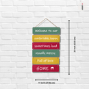 Welcome To Our Home Decorative Wooden Wall Hanging - ICraft asia