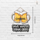 Save Water Drink Beer Wooden Wall Hanging - ICraft asia