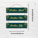 Positive Mind Home Decorative Wooden Wall Hanging - ICraft asia