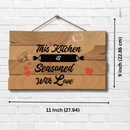 This Kitchen is Seasoned With Love' Wooden Wall Hanging - ICraft asia