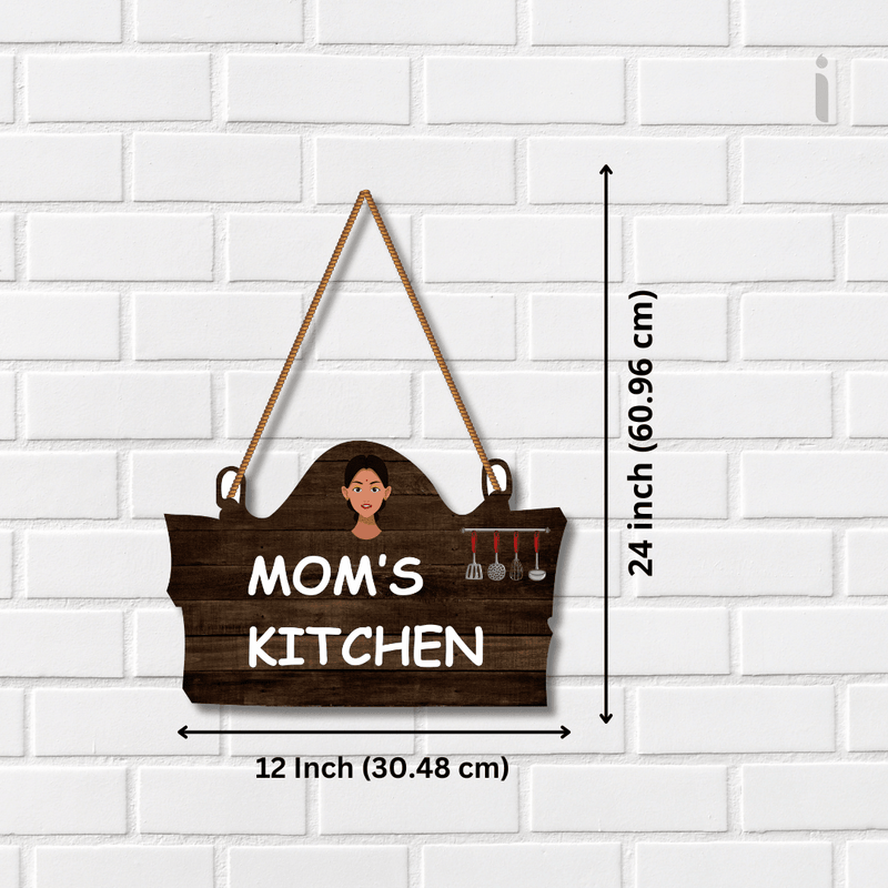 Mom's Kitchen Wooden Wall Hanging