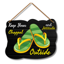 Keep Your Chappal And Attitude Outside Wall Door Sign Wooden Hanging - ICraft asia