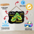 Keep Your Chappal And Attitude Outside Wall Door Sign Wooden Hanging - ICraft asia