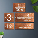 Futura (Rust White) - Contemporary House Number/Name Sign - ICraft asia