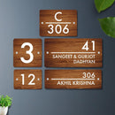 Futura (Wooden) - Contemporary House Number/Name Sign - ICraft asia