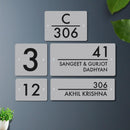 Futura (Glossy Grey) - Contemporary House Number/Name Sign - ICraft asia