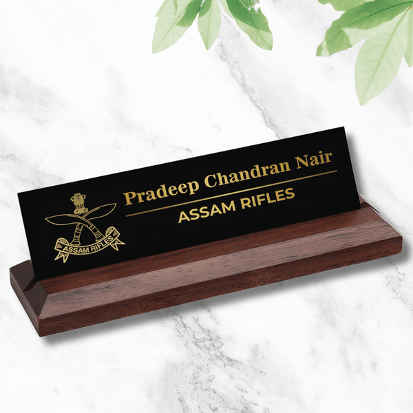 Office Desk Name Plate - Assam Rifles (AR)