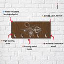 Trishul & Damru Design Wooden Key Holder