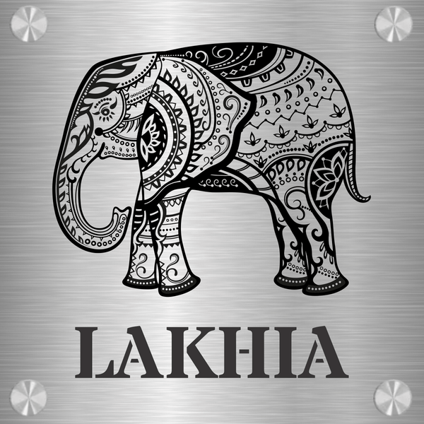 Gaja (Bidri) - Stainless Steel Name Plate