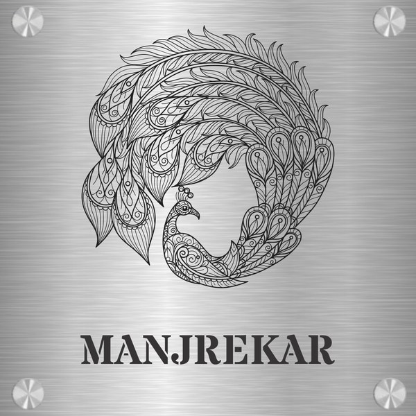 Jaljan (Sanjhi Art) - Stainless Steel Name Plate