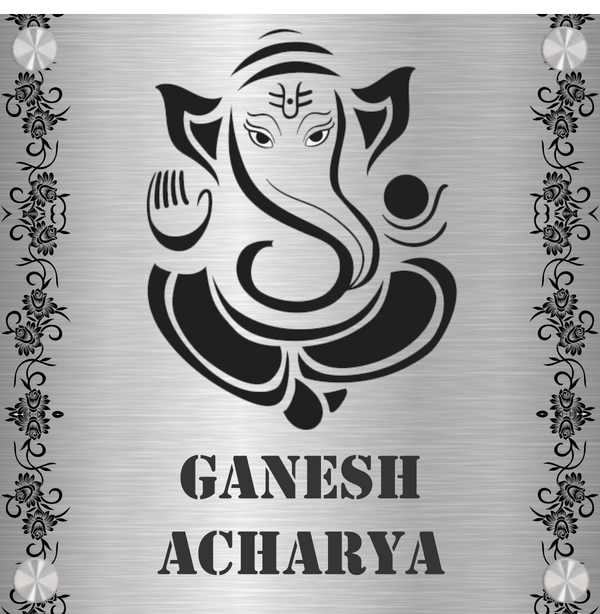 Gajapati (Lippan) - Stainless Steel Name Plate