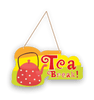 Tea Break Decorative Wall Hanging Wooden Art