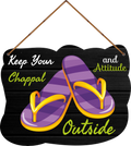 Keep Your Chappal And Attitude Outside Wall Door Sign Wooden Hanging - ICraft asia
