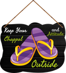 Keep Your Chappal And Attitude Outside Wall Door Sign Wooden Hanging - ICraft asia