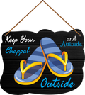 Keep Your Chappal And Attitude Outside Wall Door Sign Wooden Hanging - ICraft asia