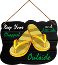 Keep Your Chappal And Attitude Outside Wall Door Sign Wooden Hanging - ICraft asia