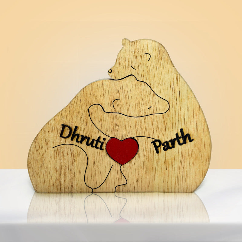 Bear Hug Bunch - Customizable Wood Puzzle